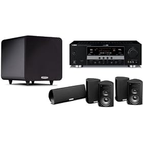 Polk Audio HTS-9405 5.1-Channel Home Theater System with Yamaha RX-V463 Receiver