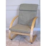 Bentwood Chair with Micro Suede Padded Seat Cushion Fabric: Sage