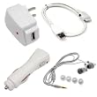 Car Charger + AC Charger+ USB Cable + Universal Stereo Soft Gel Headset for Apple iPOd Touch 1st Generation/ iPod Nano 3rd Generation/ iPod Nano 2nd Generation/ iPod Video/ iPod Nano 1st Generation/ iPod Phot/ iPod U2/ iPod Mini/ iPod Nano 4th Generation/ iPod Touch 2nd Generation