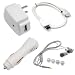 Car Charger + AC Charger+ USB Cable + Universal Stereo Soft Gel Headset for Apple iPOd Touch 1st Generation/ iPod Nano 3rd Generation/ iPod Nano 2nd Generation/ iPod Video/ iPod Nano 1st Generation/ iPod Phot/ iPod U2/ iPod Mini/ iPod Nano 4th Generation/ iPod Touch 2nd Generation