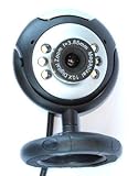 Round Webcam with Microphone and LED light for Night Vision