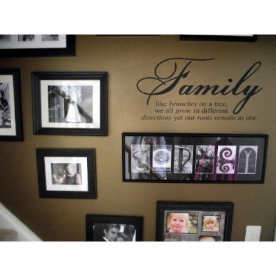 Family Like Branches On A Tree vinyl lettering wall sayings home art decor