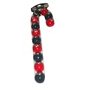 New England Patriots Candy Cane Shaped Ball Ornament Set