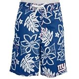 New York Giants GIII NFL Hawaiian Print Swim Trunks