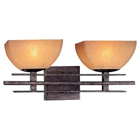 Minka Lavery Lights 6272-357 2LT Bathroom Lighting - Iron Oxide Lineage Contemporary Indoor Light