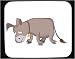 Decorated Mouse Pad with cartoons, sad, depressed, donkey, unhappy, cartoon, animal