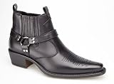 Mens US Brass Cuban Heel Stirrup Western / Cowboy Boots