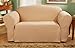 Asbury Matelasse Khaki Loveseat Slipcover
