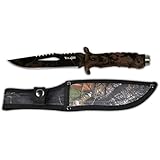 Yes4All 10.75" HUNTING SURVIVAL TACTICAL KNIFE BOWIE FIXED BLADE + Nylon Sheath MH-H152 - Special Promotion - Choose between classic or camouflage style
