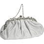 J. Furmani Satin Frame Clutch (Silver)