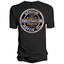 Harley Davidson Genuine Oil Black & Gold Black Mens T-shirt