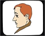 Decorated Mouse Pad with man, Asia, Malaysia, profile