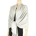 Premium 100% Pashmina Soft and Silky (28" x70"), Silver