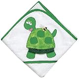 Mullins Square Green Turtle Hooded Towel with Washcloth