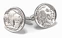 Buffalo Nickel Cufflinks with Presentation Box. Made in the USA