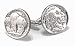 Buffalo Nickel Cufflinks with sterling silver fittings. Made in the USA