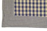Dunroven House 795BB-N Minicheck Bordered Housecheck Placemat in Navy- Pack of 6