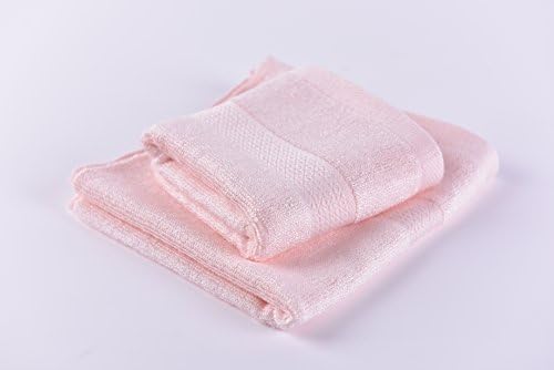 100% Bamboo Hand, Dish, Bath, Kitchen, Gym Towels. Set of 2. Organic and Soft By Right Purpose (Pink)