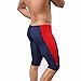 FEESHOW Men's Workout Gym Sports Fitness Running Tights Shorts Pants (Navy Blue, L)