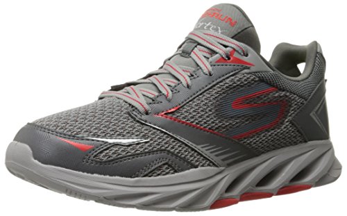 Skechers Performance Men's Go Run Vortex Spiral Running Shoe, Charcoal/Red, 10 M US