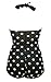 Cocoship 50s Vintage Inspired Polka Gingham One Piece Pin Up Sheath Swimsuit(FBA)