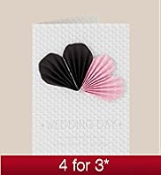 Origami Love Hearts Wedding Day Card