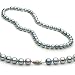 14k White Gold 7.5-8mm Silver Baroque Akoya Saltwater Cultured Pearl Necklace AA Quality, 18 Inch
