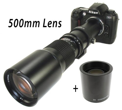 500mm Manual Focus Telephoto Lens +2x 1000mm Doubler for Nikon Digital SLR 500mm Manual Focus Telephoto Lens +2x 1000mm Doubler for Nikon Digital SLR