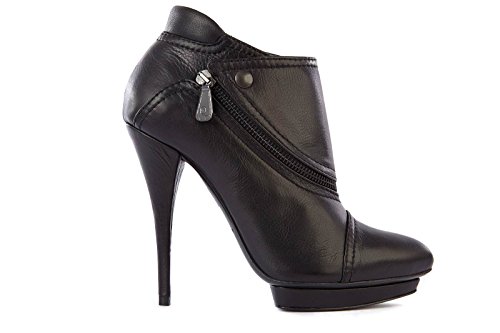 Alexander Mcqueen women's leather ankle boots booties biker black US size 10 327899 R2123 1000