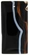 Black Line Agate Rectangle Pendant 1.5mm Hole 30x65mm - Package of 3