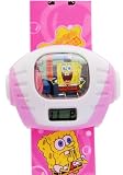 TimerMall OEM - Montre Enfants - Quartz - Caoutchouc - TimerMall OEM rosearque Spongebob bande dessin??e de lumi??re