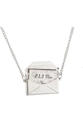 Lux Accessories PS I Miss You Love Letter In An Envelope Pendant Necklace.