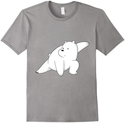 Men's Ice Bear Believes In You Tee - We Bare Bears T- Shirts Medium Slate