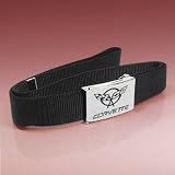 Corvette C5 Brushed Silver Metal Buckle Belt