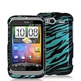 Electromaster(TM) Brand - Black / Baby Blue Zebra Design Crystal Hard Skin  ....