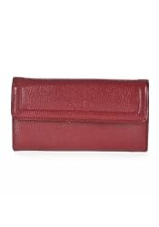 Calvin Klein CCRCJ005-RD Red Lizard Continental Embossed Bi-Fold Wallet