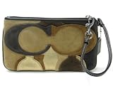 AUTHENTIC COACH OPTIC SUEDE LEATHER GALLERY WRISTLET 6566
