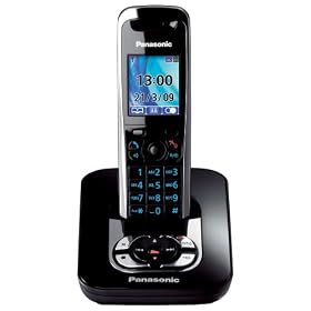 Panasonic KX-TG8421EB Colour DECT Single Phone With Answer Machine - Black