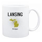 New  Lansing Usa State - Star Light  Michigan Mug Usa City