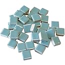 Jennifer's Mosaics 1-Pound 3/8-Inch  Deco Ceramic Mosaic Tile, Light Blue