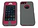 BeautyChase(TM) Iphone5/5S Defender Body Armor Case Comparable to Otterbox Defender Series (grey/hot pink)