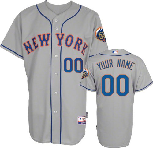 New York Mets Jersey: Personalized Road Grey Authentic Cool Baseâ