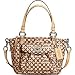 Coach Op Art Signature Small Leah Bag Tote 13141 Brown