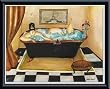 Art Poster Metal Framed Print - Bathing Lady I - Artist: Jennifer Garant- Poster Size: 14 X 11