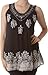Sakkas Batik Embroidered V-Neck Sleeveless Blouse