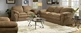 Sabrosa Brown Microfiber Sofa And Loveseat