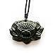 Natural Stone Buddhist Auspicious Symbol Lotus Flower Amulet Pendant