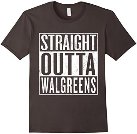 Men's STRAIGHT OUTTA WALGREENS T-shirt / Vintage Look 3XL Asphalt