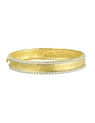 CleverEves 18Kt Yellow Gold Bangle Hammer Finished