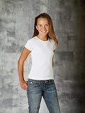 Bella Girls Short Sleeve 1x1 Rib Crewneck T-Shirt